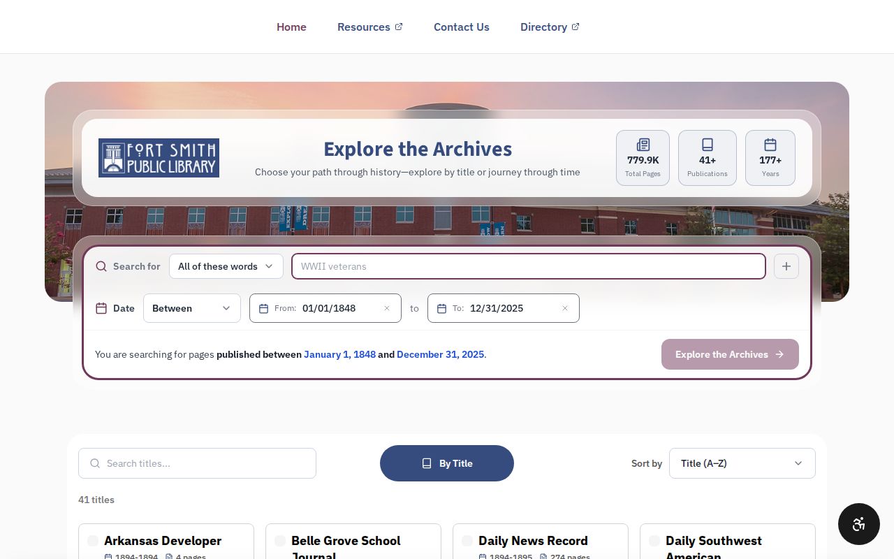 Fort Smith city directory research in the digitized newspaper archive