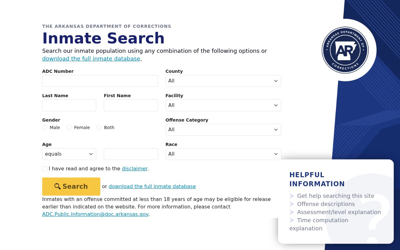 Fort Smith residents directory Arkansas inmate search