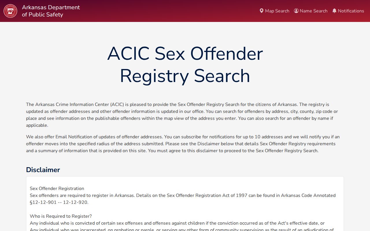 Fort Smith residents directory Arkansas offender registry