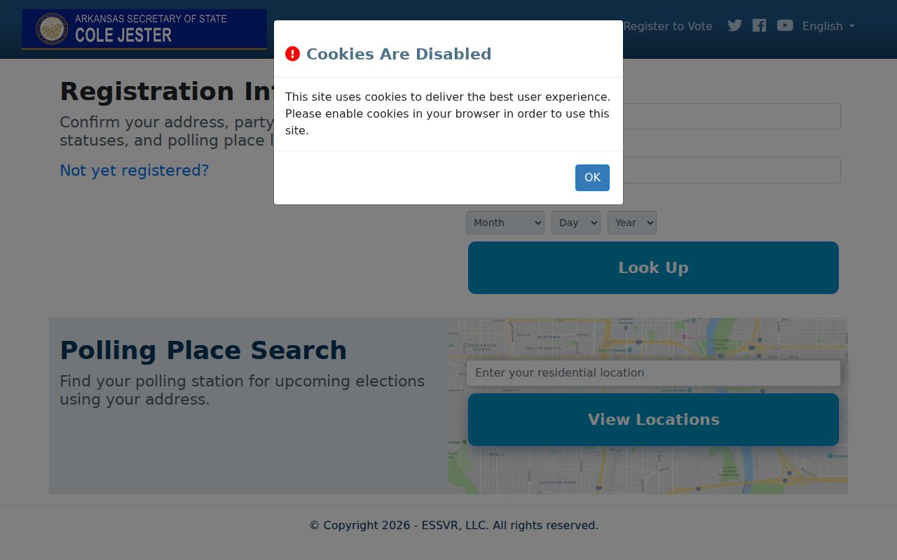 Fort Smith residents directory Arkansas VoterView form
