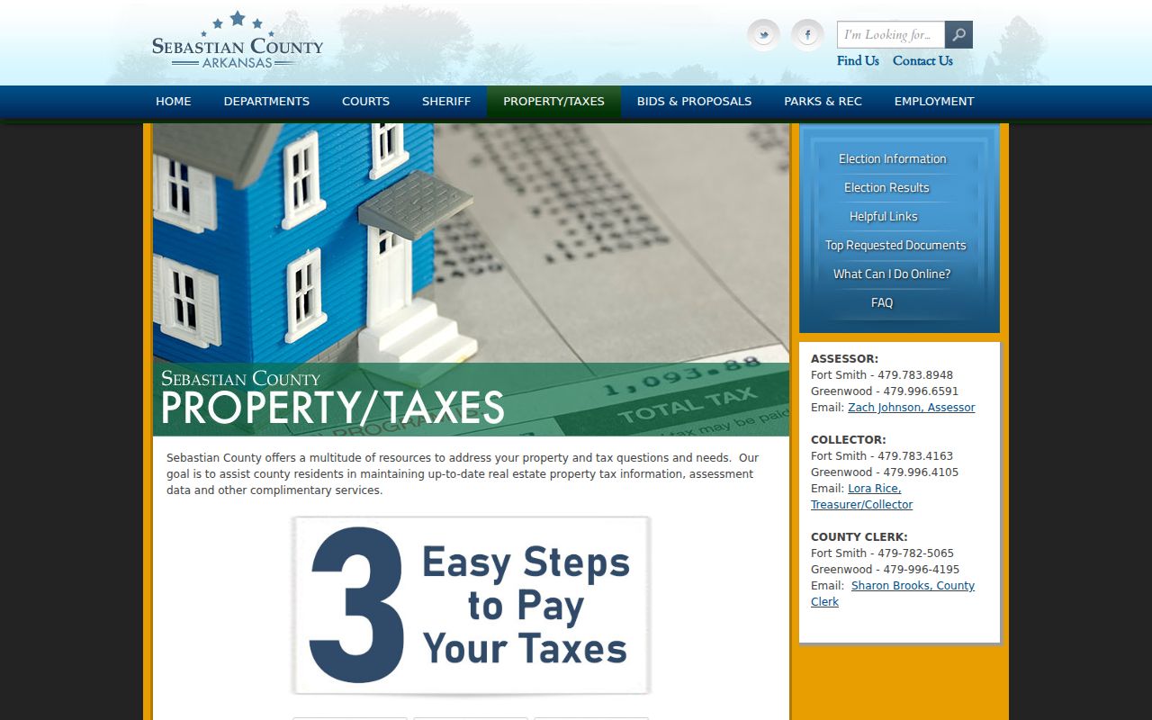 Fort Smith street directory county property tax records